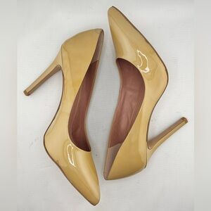 Vince Camuto Glossy Tan Heels